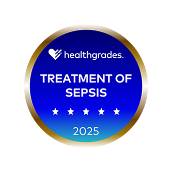 Healthgrades Treatment of Sepsis 5 Star Award Badge 2025 award #22